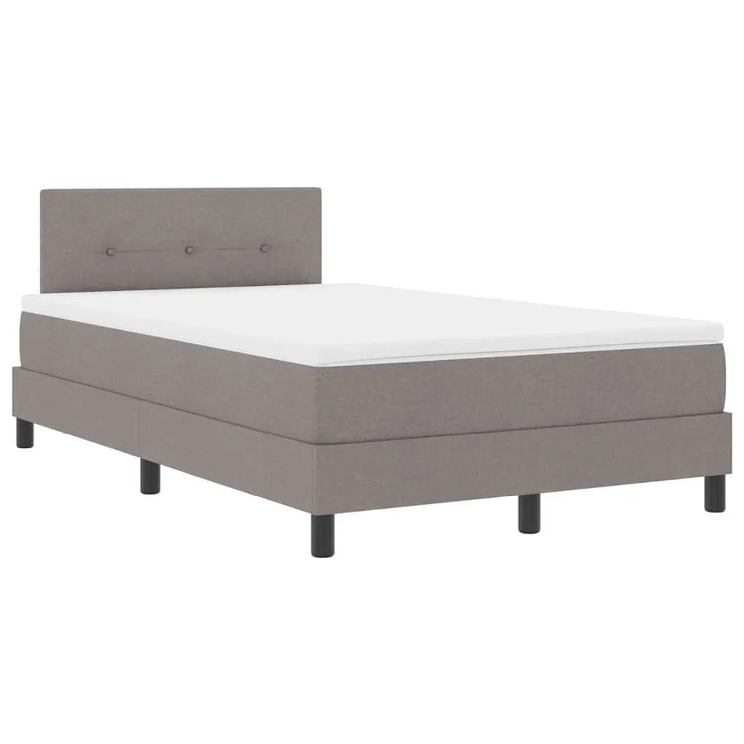 vidaXL Boxspringbett mit Matratze Taupe 120 x 190 cm Stoff 3342195 günstig online kaufen