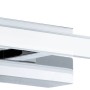 Moderne Eglo Smart LED-Spiegelleuchte Tabiano-Z, 15,6 W, in Weiß und Chrom für Badezimmer.