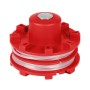 Einhell Ersatz-Doppelfadenspule 2 mm für Rasentrimmer & Sense, rote Spule mit transparentem Faden.