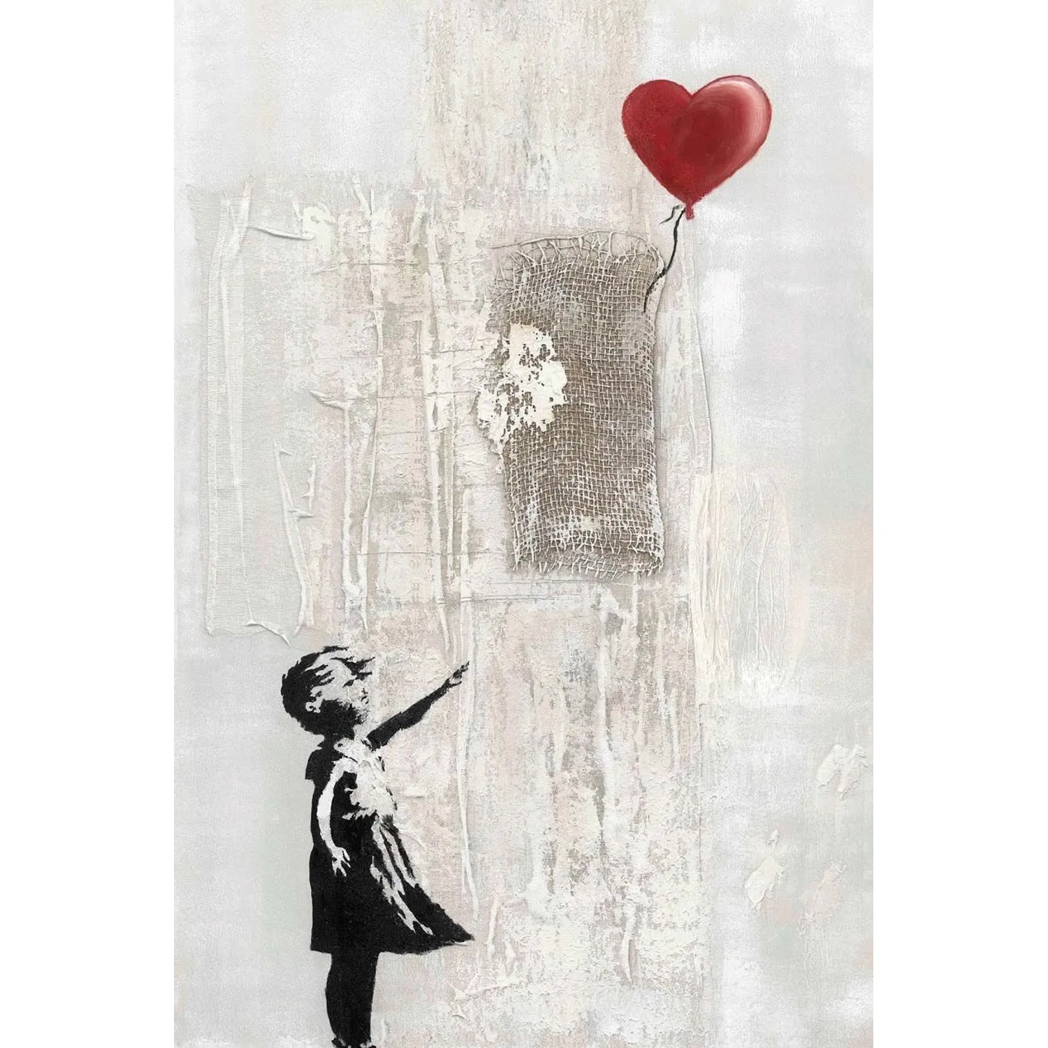 Art Universe Leinwandbild Love Balloon Girl 80 x 120 cm