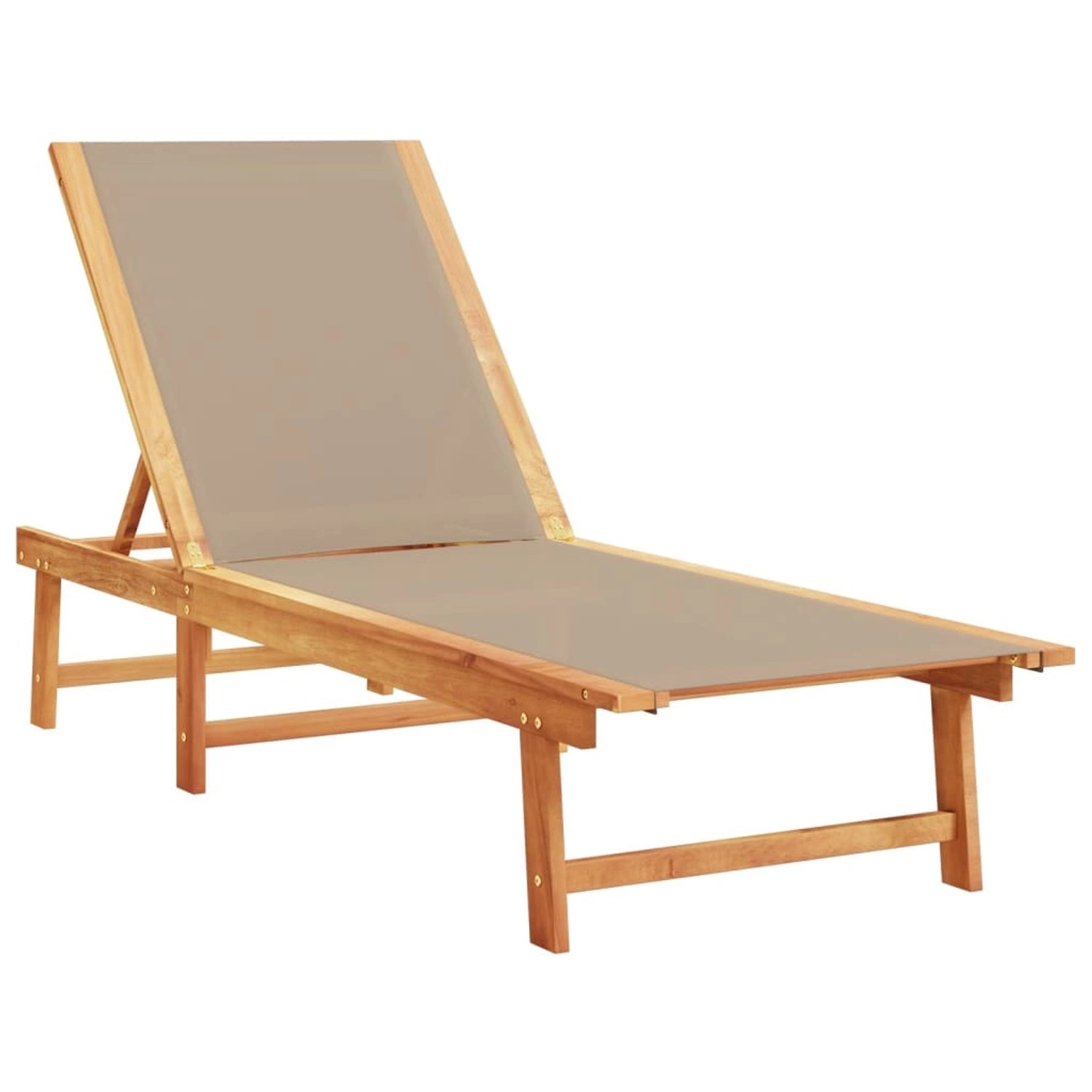 vidaXL Sonnenliege Taupe Massivholz Akazie und Textilene 4008415 günstig online kaufen