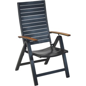 Merxx Klappsessel Astros, Gartenstuhl mit Akazienholz-Armlehnen und verstellbarer Rückenlehne.