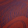 Rot-violette Vliestapete mit Federnmuster in Gold-Optik. Dekorative Tapete für Wohnräume.