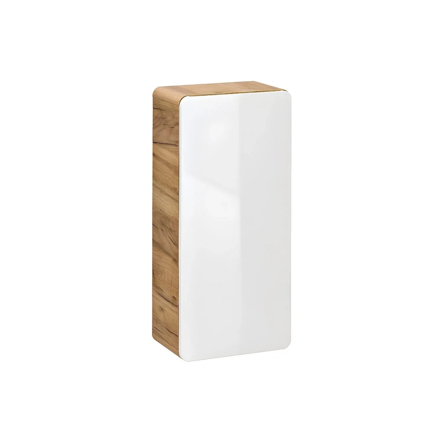 Vente-unique Badschrank Aruba Naturfarben Hell  Weiß 35 cm