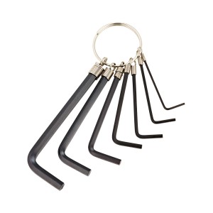 7-teiliger LUX Stiftschlüssel Satz am Ring, Größen 1,5-6 mm.