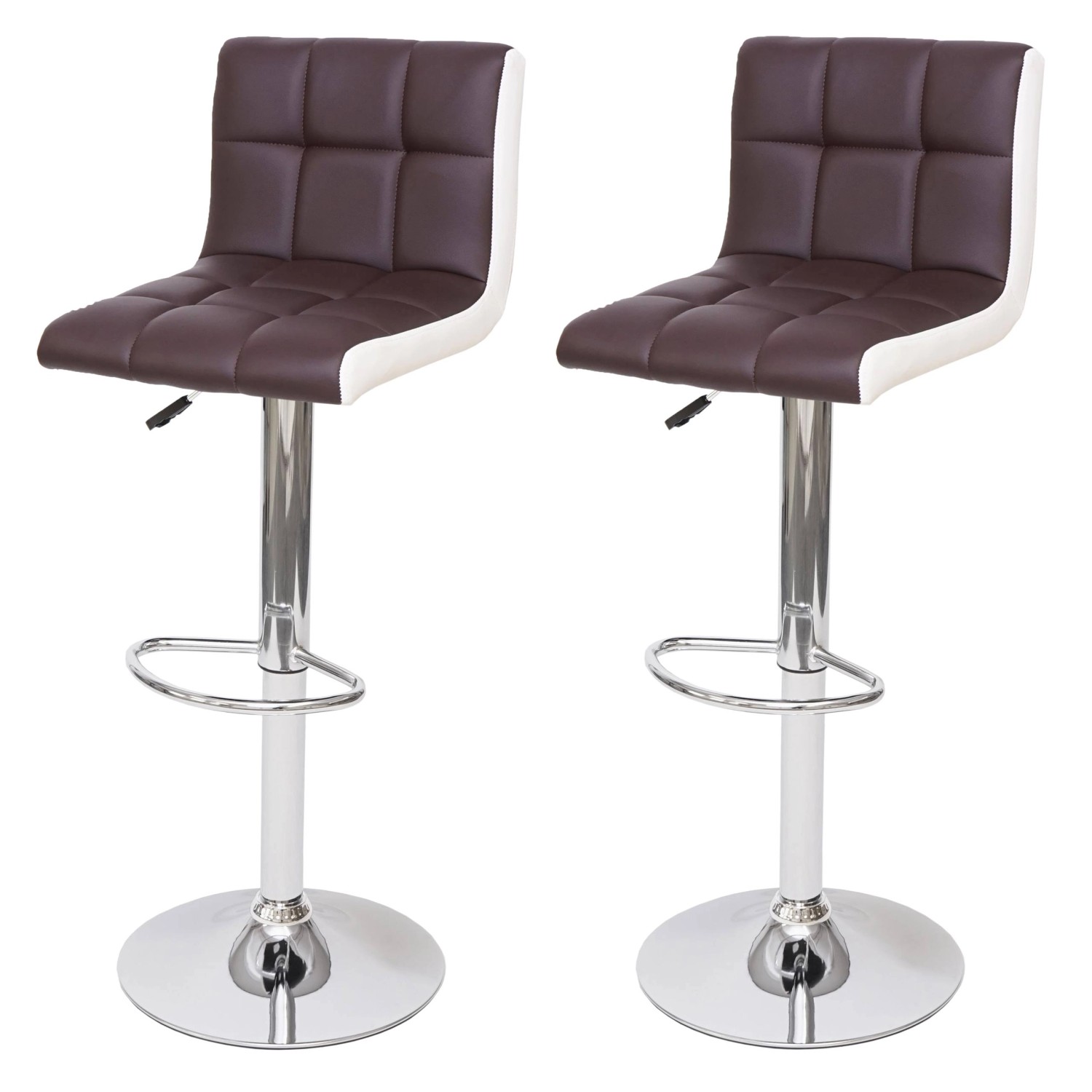 PROREGAL 2er-Set Barhocker Gepolstert Mit Lehne Sitzhöhe 63-87cm Höhenverst günstig online kaufen