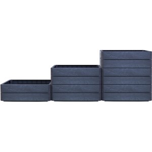 Garantia Hochbeet Ergo Vario 2 Stone, modulares Kunststoff-Hochbeet in verschiedenen Höhen.