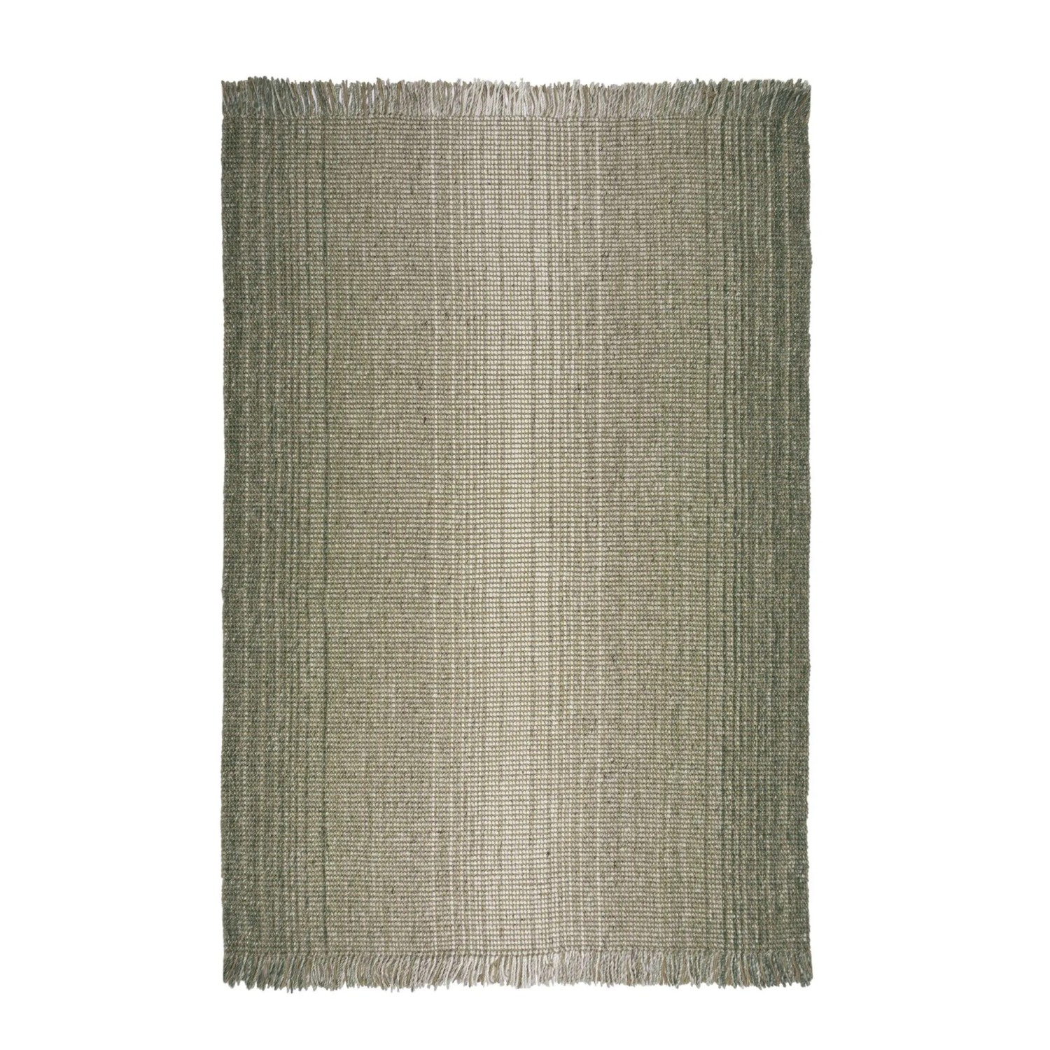 Flair Rugs Kurzflorteppich Jute Ombre 60 cm x 110 cm Grün