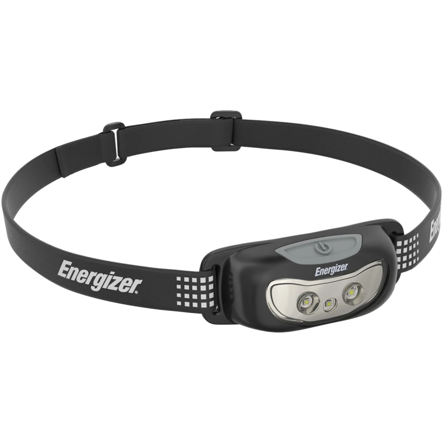Energizer Kopflampe Universal, schwarze Stirnlampe mit 2 AAA Batterien.