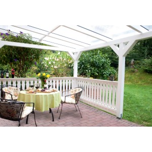 Skan Holz Balkonschalung Brüstung, 170x96 cm, Fichte Eiche hell, Zubehör für Terrassenüberdachungen.