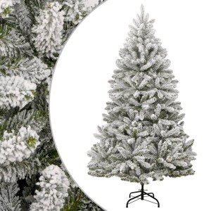 vidaXL künstlicher, beschneiter Weihnachtsbaum, 270 cm hoch, mit Klappmechanismus für einfachen Aufbau.