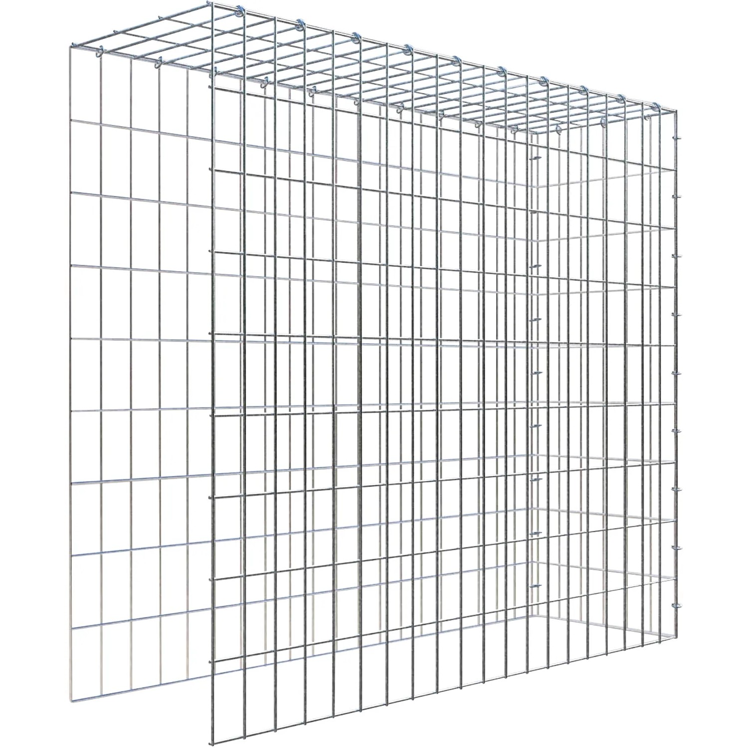 Gabiona C-Ring-Gabione-Anbaukorb Typ 4 90 x 100 x 30 cm Maschenw 5 x 10 cm