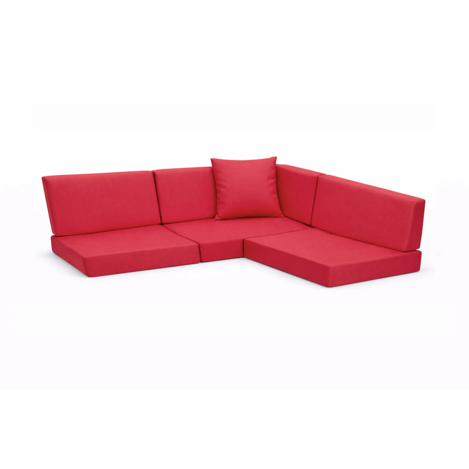 Setgarden Large Palettenkissen 8er Set Outdoor 120x60x10cm Sitzkissen + Rückenkissen 120x40x10cm 1tlg Rot