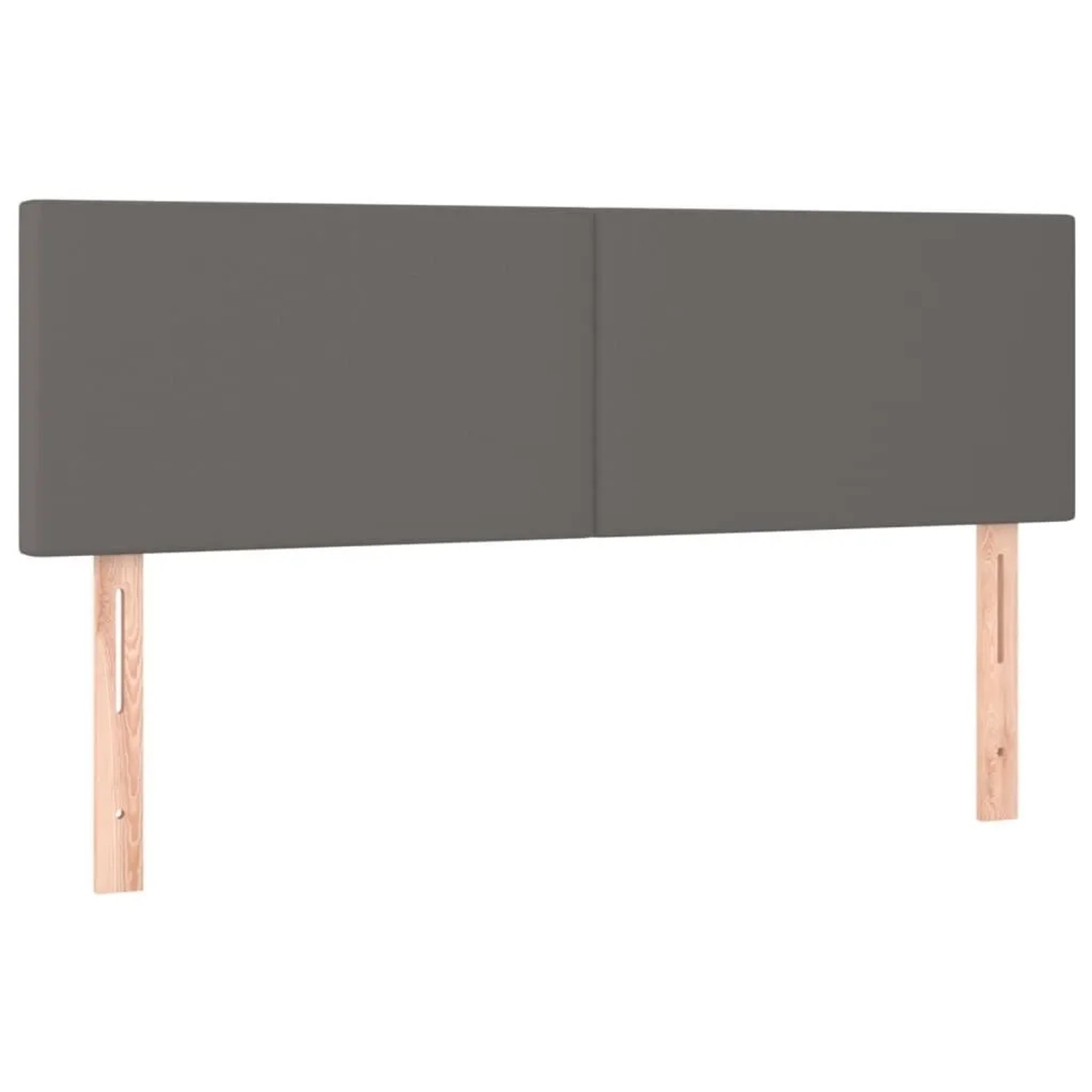 vidaXL Kopfteile 2 Stk Grau 72x5x78/88 cm Kunstleder 345796