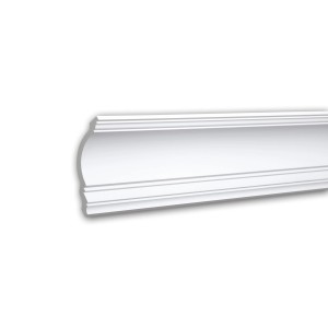 Weiße PROFHOME Eckleiste aus Polyurethan, 200 cm, für Decke und Wand.