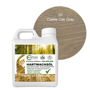 Contura Hartwachsöl Colorline 06 Vintage Grey, 1 Liter. Holzöl für Parkett, Dielen und Möbel.