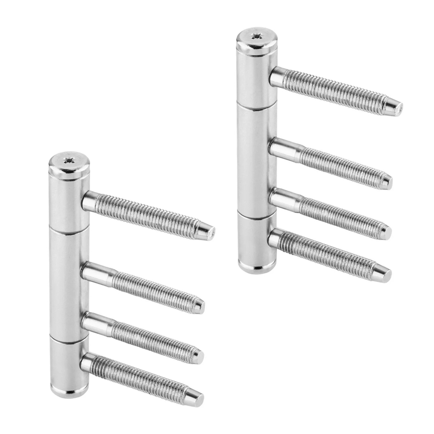 SOTECH 1 Paar Türbänder 3-Teilig Ø15 mm Stahl Vernickelt für Holzzargen