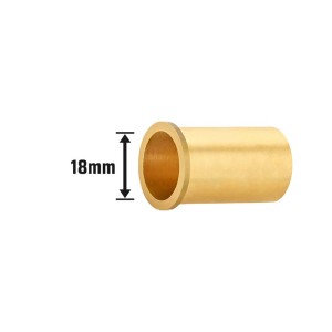 Messing Klemmring-Stützhülse, 18 mm Durchmesser, für Klemmfittings und Kupferrohre.