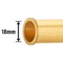 Messing Klemmring-Stützhülse, 18 mm Durchmesser, für Klemmfittings und Kupferrohre.
