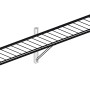 KGT Hängebord Iris IV für Gewächshäuser, Aluminium, mit weißen Kunststoff-Einlegeplatten.