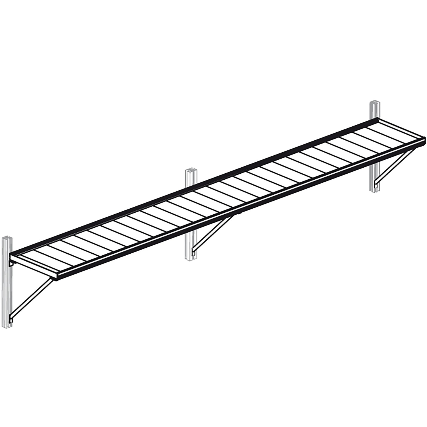 KGT Hängebord Iris IV für Gewächshäuser, Aluminium, mit weißen Kunststoff-Einlegeplatten.