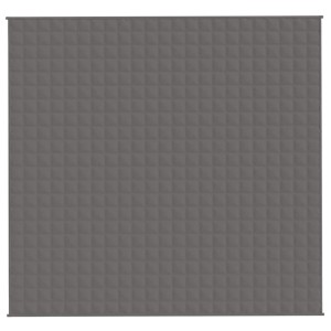 Graue vidaXL Gewichtsdecke (220x240 cm, 15 kg) mit quadratischer Steppung. Ideal für besseren Schlaf.