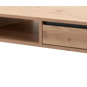 Furn.Design Schreibtisch Eiche Artisan und Grau 120 cm Schubkästen Industrial Malta