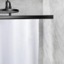 Schwarze Schöner Wohnen Teleskop-Duschschiene Jete mit Duschvorhang und Regendusche.