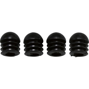 4er-Set Fußkappen aus Kunststoff für Davenport II Gartentisch, rund.