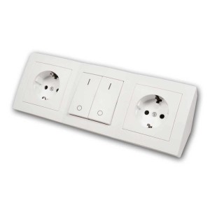 McPower Steckdosenblock Flair 2-Fach Schalter Weiß