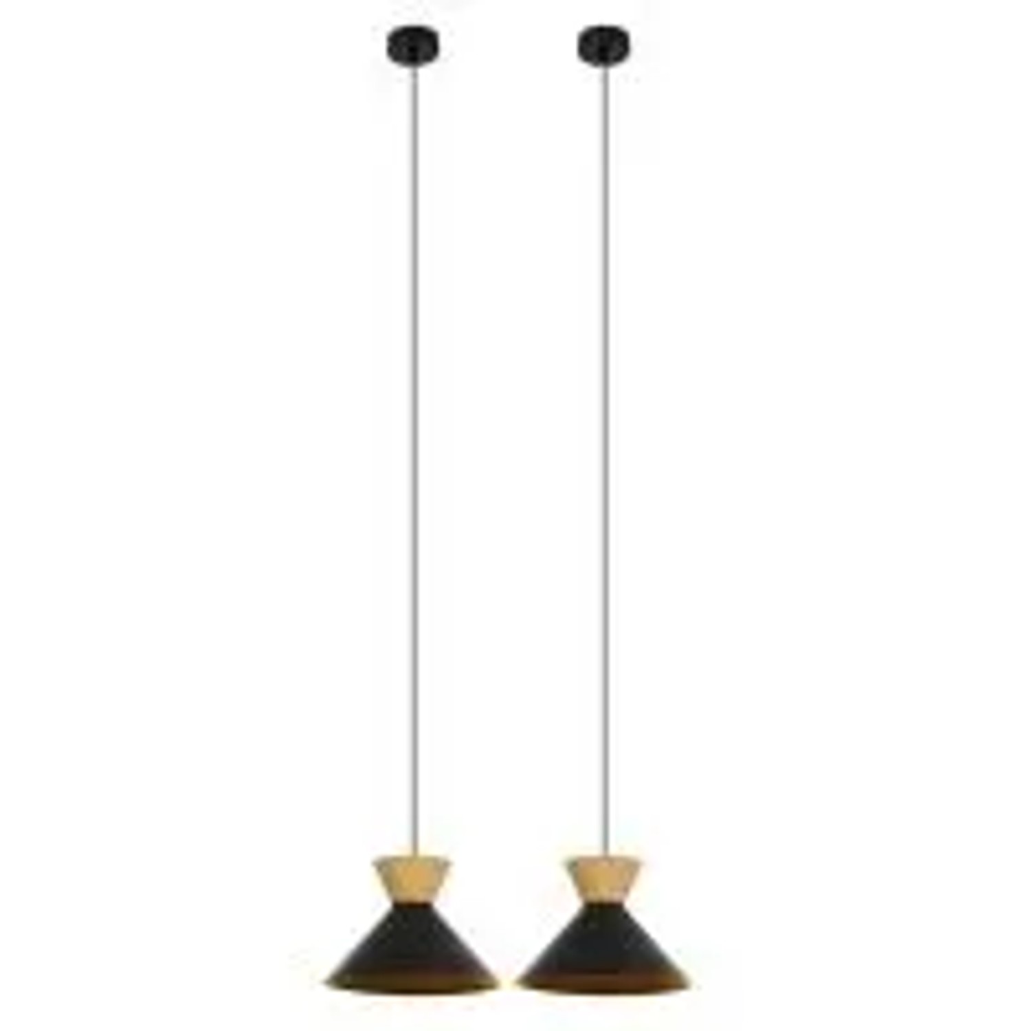 NETTLIFE Vintage Esszimmer Pendelleuchte 2x Schwarz Hängelampe Industrial Hängelampe E27 Metall Retro-4