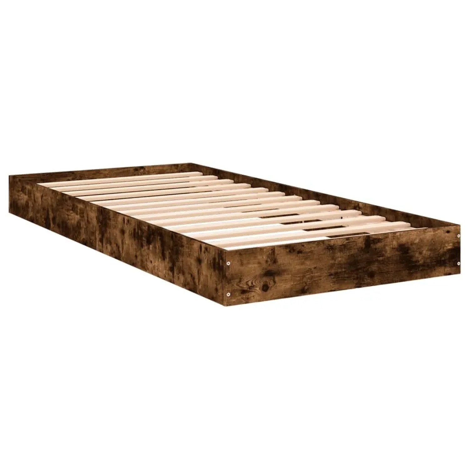 vidaXL Bettgestell ohne Matratze Räuchereiche 75x190 cm Holzwerkstoff 84208 günstig online kaufen