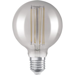Osram LED-Leuchtmittel E27 in Globeform, 11W, 500lm, 17,3x12,4cm. Dimmbare LED Lampe für Wohnräume.