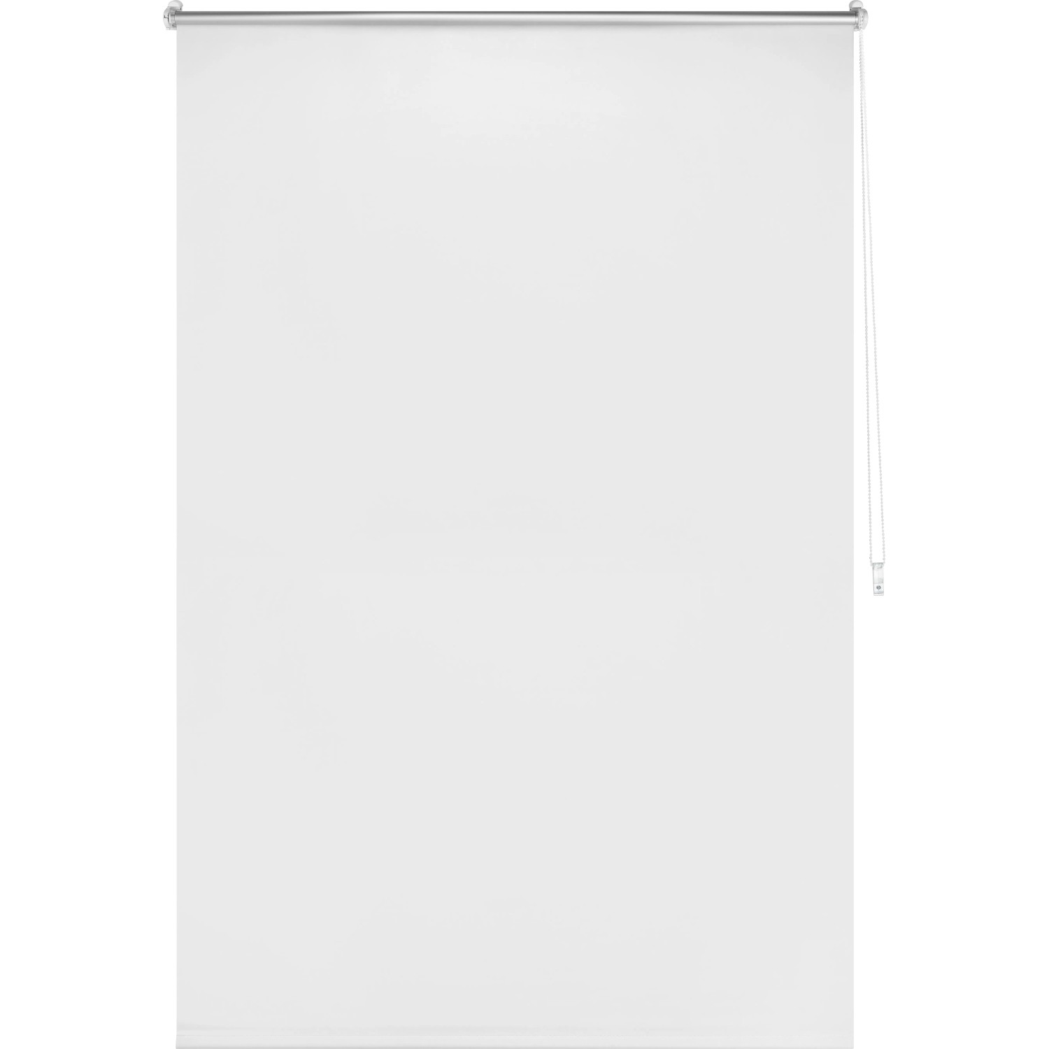 Weißes Thermo-Rollo Manresa, 100x175 cm, zur Verdunkelung und als Hitzeschutz.