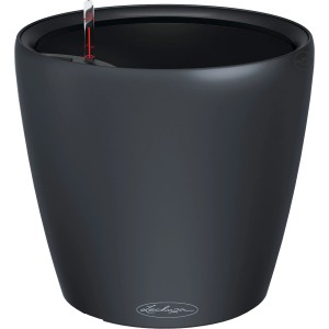 Lechuza Classico Color LS 43 Pflanzgefäß in Schiefergrau mit Bewässerungssystem, Ø 43 cm.
