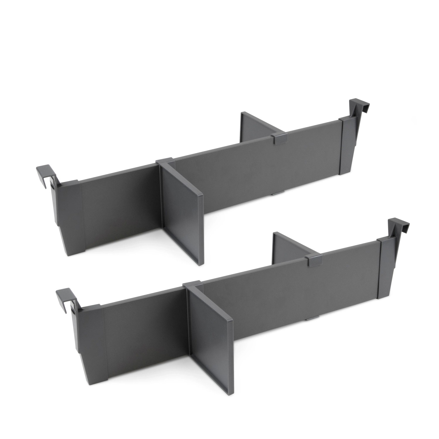 Emuca Trennwandset für die Innenausstattung der Schubladen Vertex-Concept Breite 600mm Aluminium und Kunststoff Anthrazitgrau