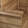 Detailansicht: SwingKing Spielhaus Laura aus Holz, Veranda mit Theke.