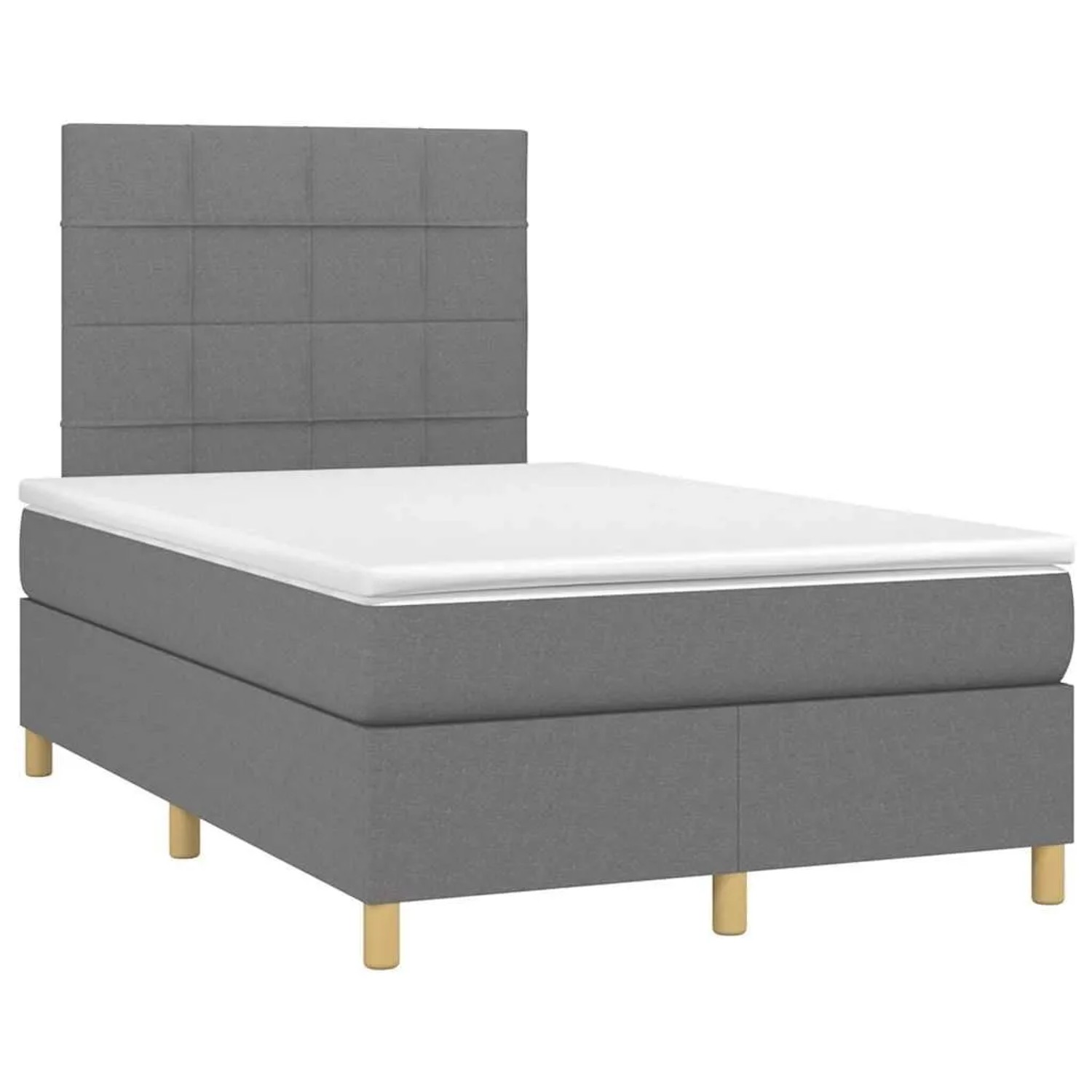 vidaXL Boxspringbett mit Matratze Dunkelgrau 120x190 cm Stoff 3269931 günstig online kaufen