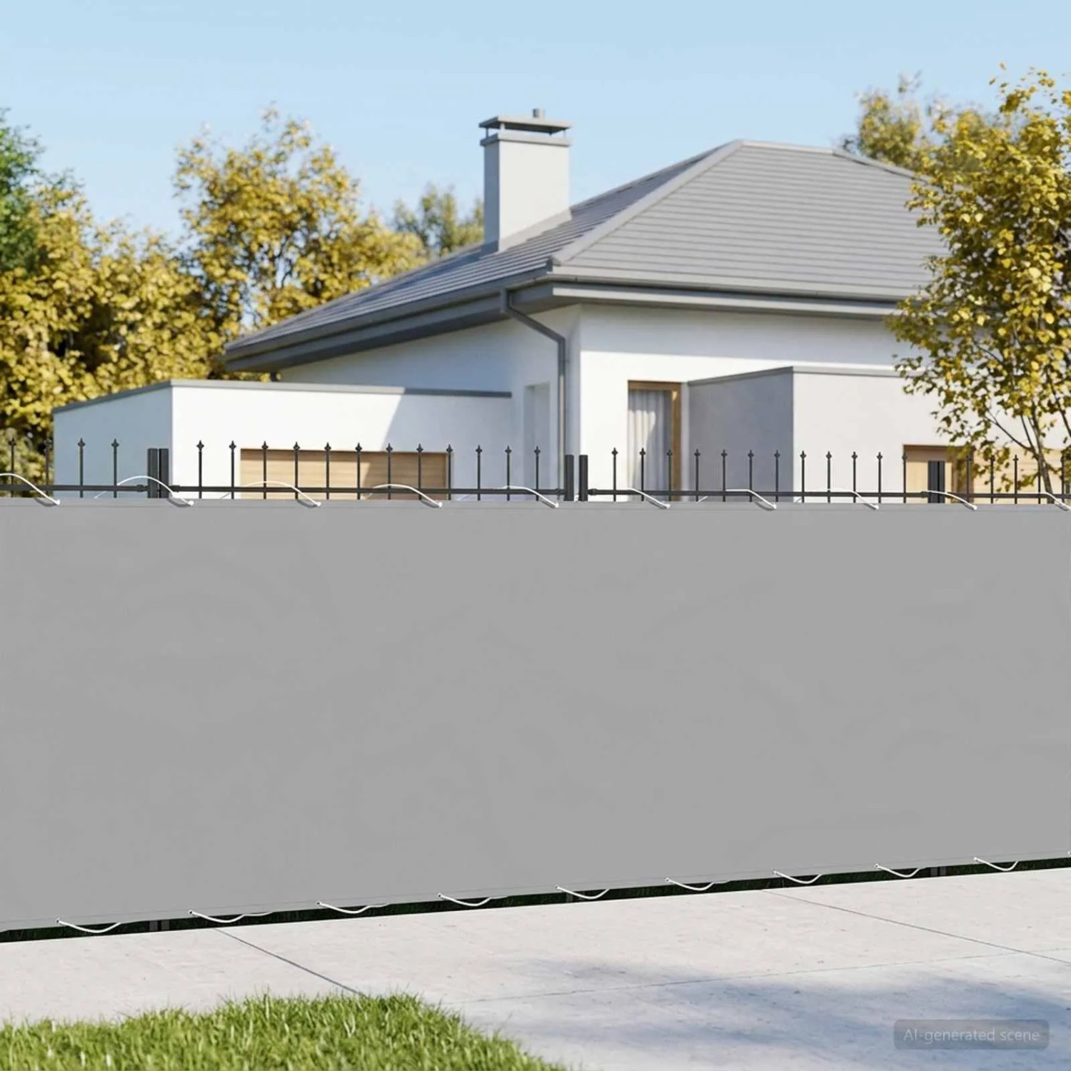 vidaXL Balkon Sichtschutz 180 x 600 cm Stoff mit PU-Beschichtung 42036290