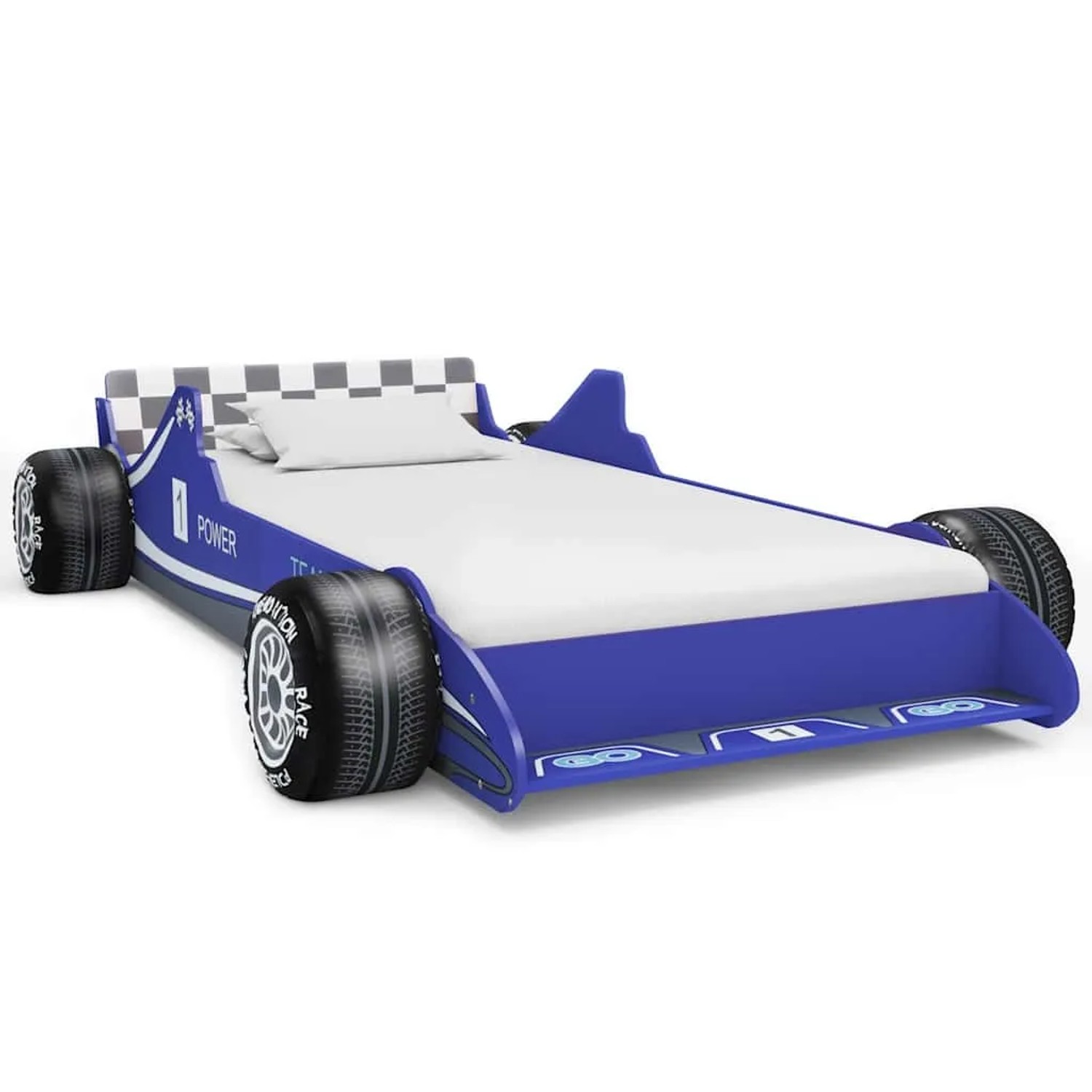 vidaXL Kinderbett im Rennwagen-Design 90 x 200 cm Blau 245661