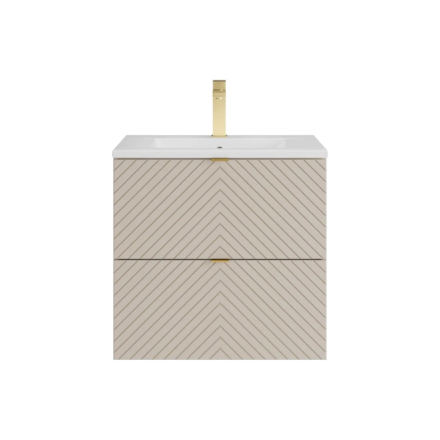 Vente-unique Einzelwaschtisch Dorioni Beige 60 cm