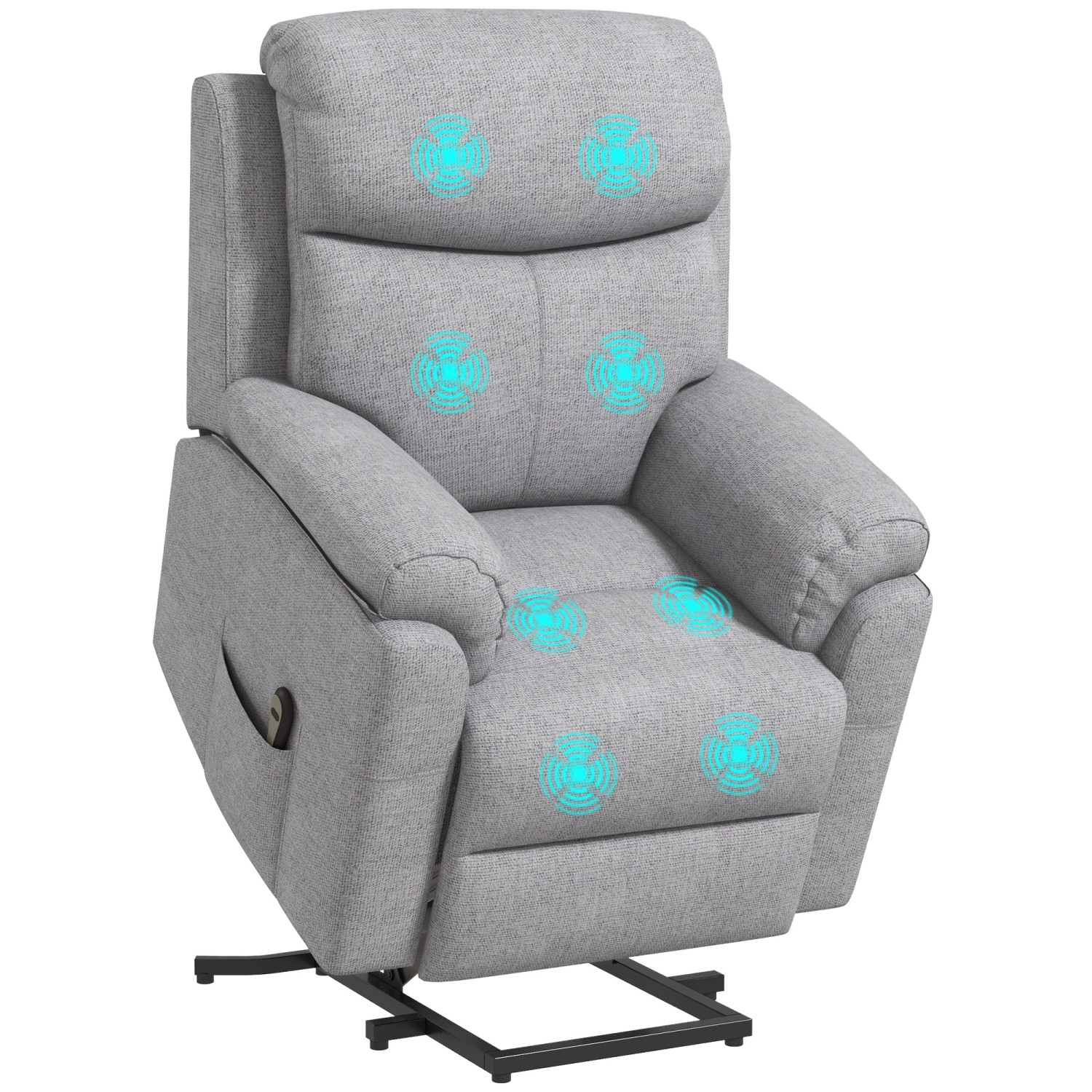 HOMCOM Relaxsessel Elektrisch mit Aufstehhilfe 5 Massagemodi Liegefunktion günstig online kaufen