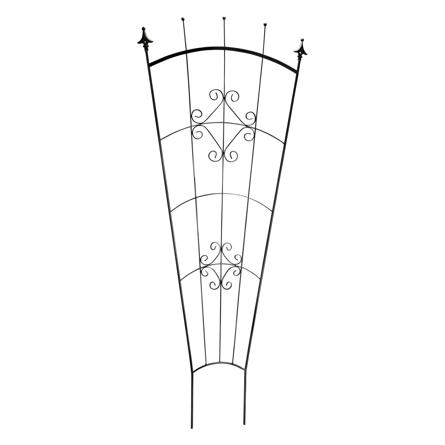 Rank-Spalier Fächer 180 cm x 75 cm x 1 cm Dunkelgrau