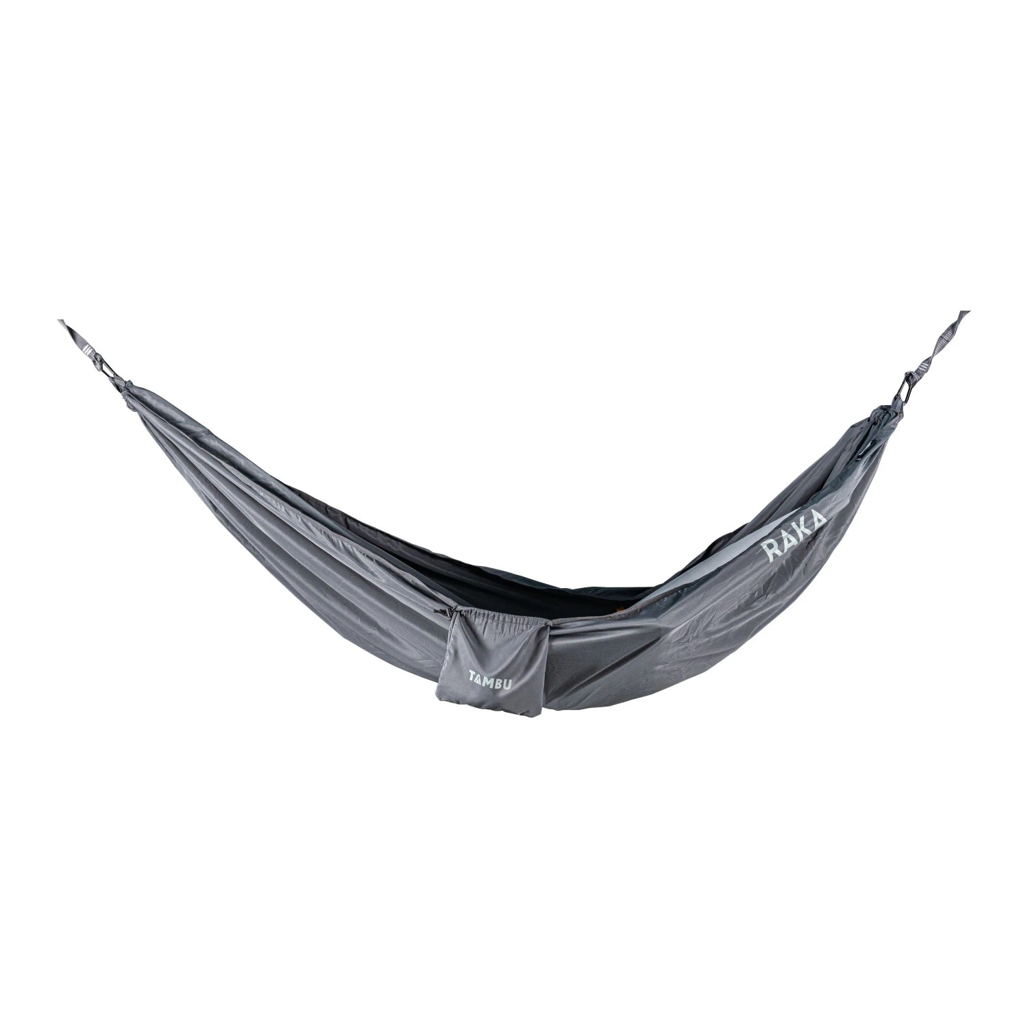 TAMBU Hängematte RAKA 255 x 150 cm Leicht Kompakt bis 110 kg mit Karabinern