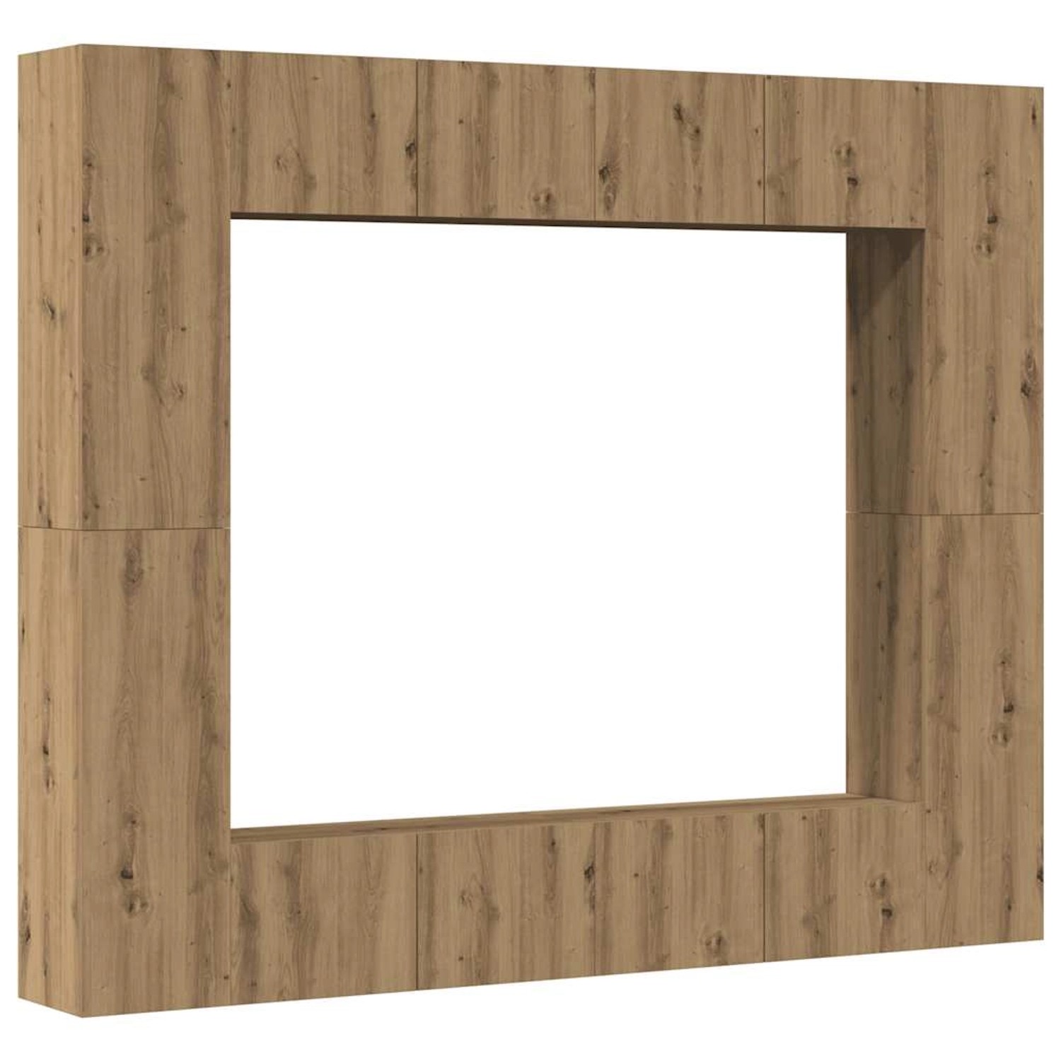 vidaXL 8-Tlg TV-Schrank-Set Wandmontage Artisan-Eiche Holzwerkstoff 3328954 günstig online kaufen