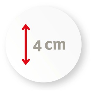 Abmessung des Scheurich Orchideenclips: 4 cm.