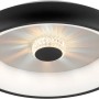 Schwarze LED-Deckenleuchte Vertigo (Ø 46,5 cm) mit Kristalleffekt für Wohnräume.