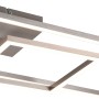 Moderne LED-Deckenleuchte Padella in Nickel matt mit Switch Dimmer für Wohn- und Schlafzimmer.