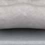 Detailaufnahme: Beige Auflage auf schwarzem Balkonmöbel-Set Patterson aus Stahl und Textilen.