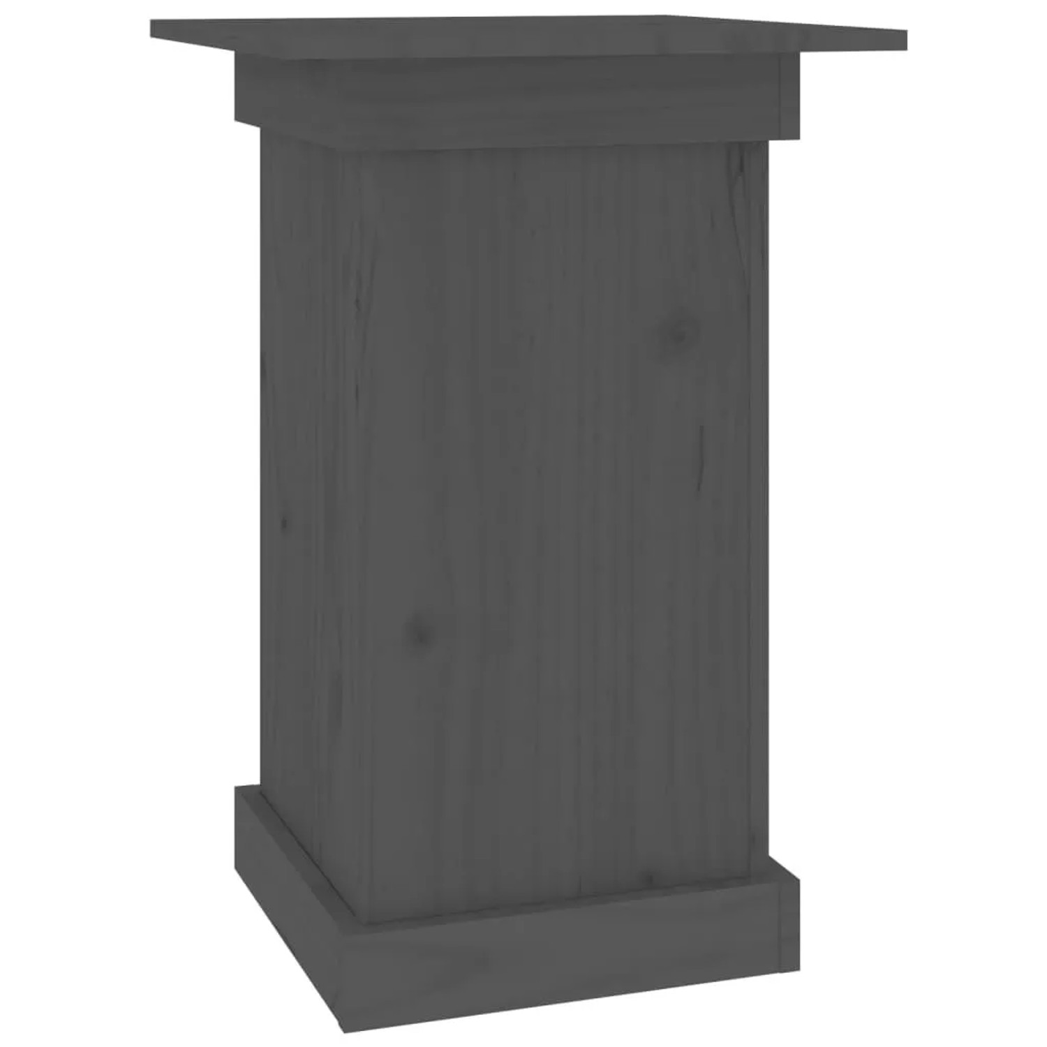 vidaXL Blumenständer Grau 40x40x60 cm Massivholz Kiefer 823631
